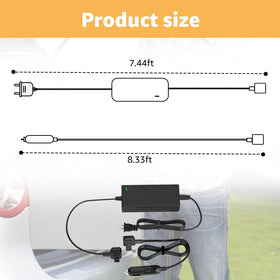 Norward cable beside a ruler showing length and portable size benefit