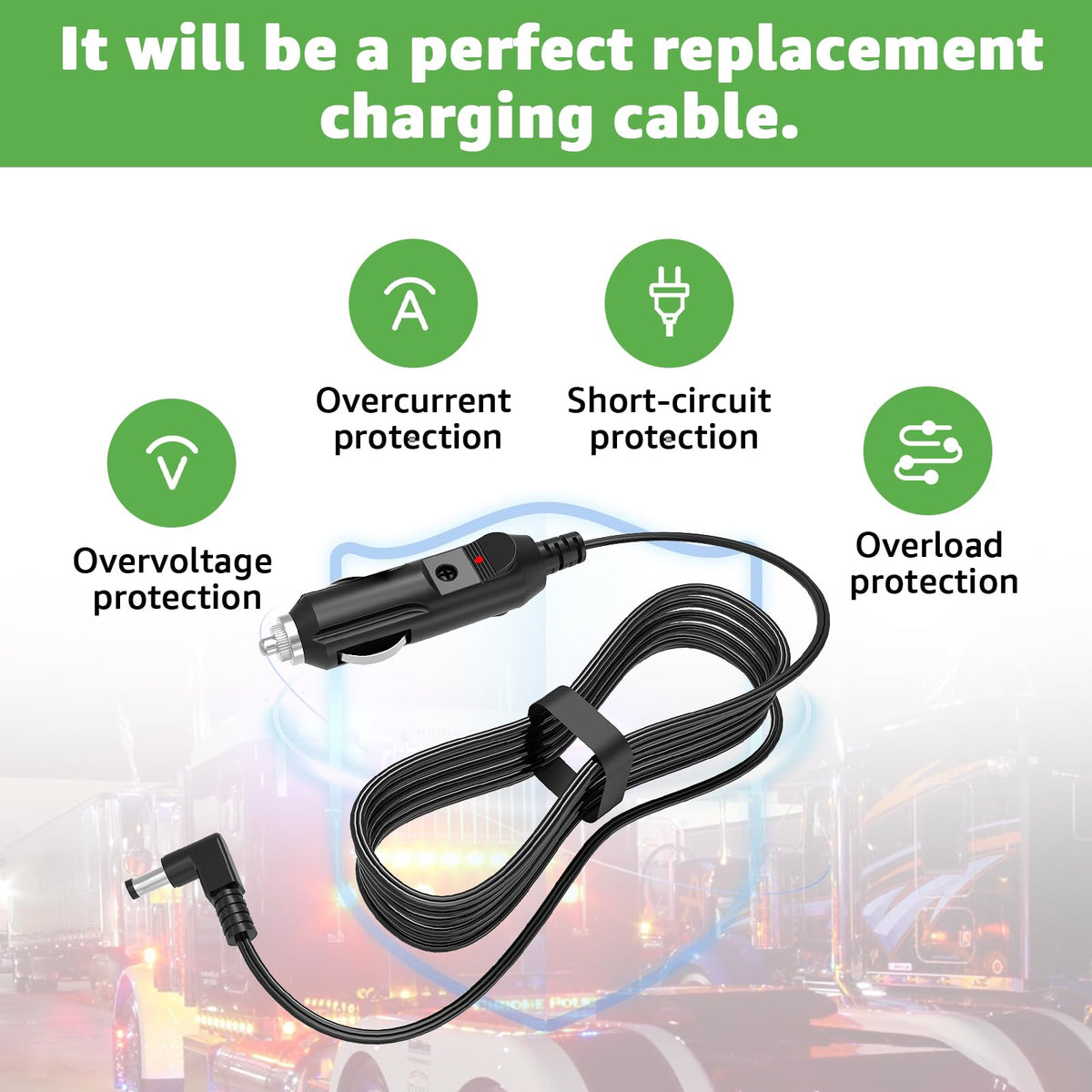 Norward coiled and stored neatly for convenient transport and protection