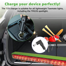 Norward plugged into vehicle 12V socket showing stable power delivery