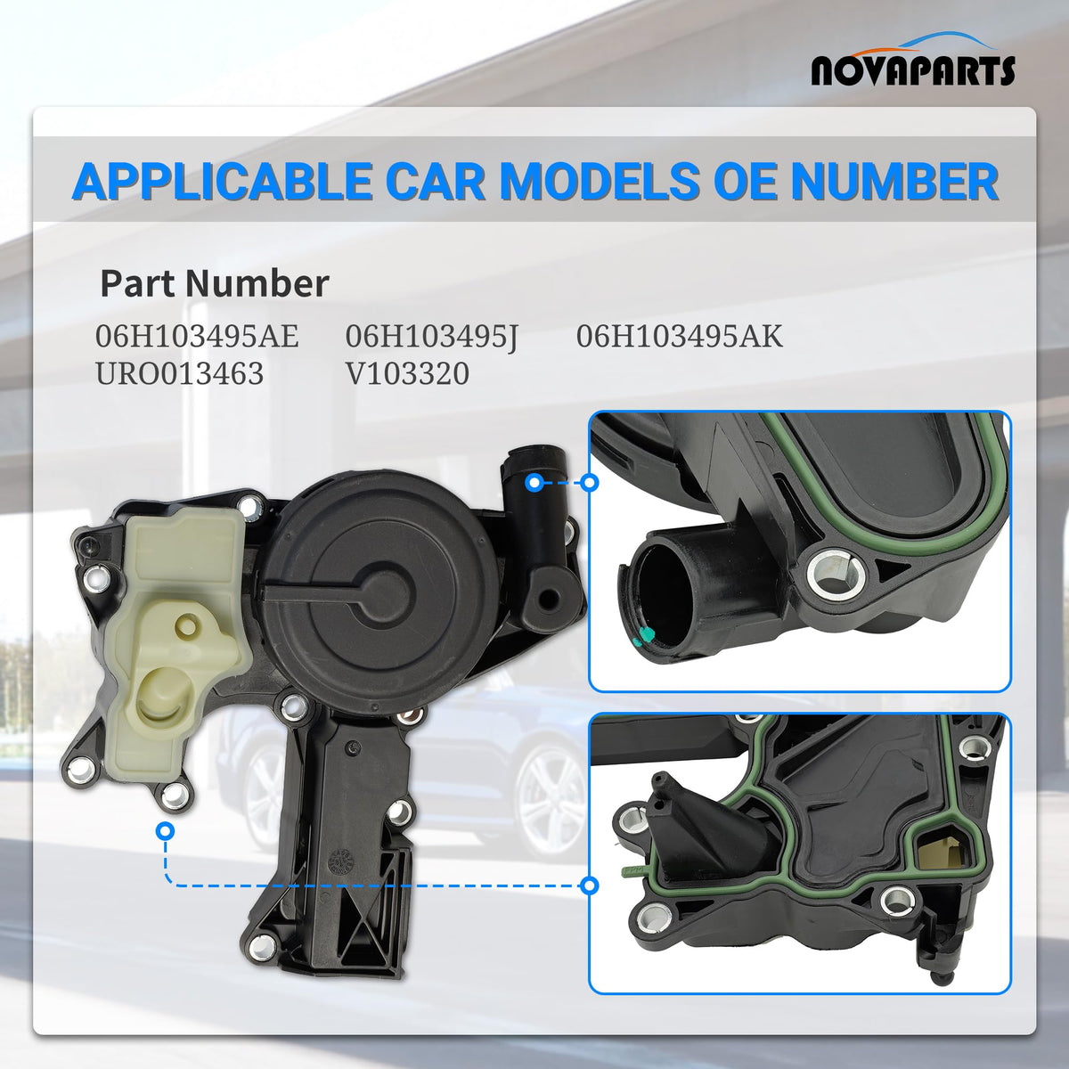 NOVAPARTS gasket and O-ring flat lay for leak-free sealing benefit