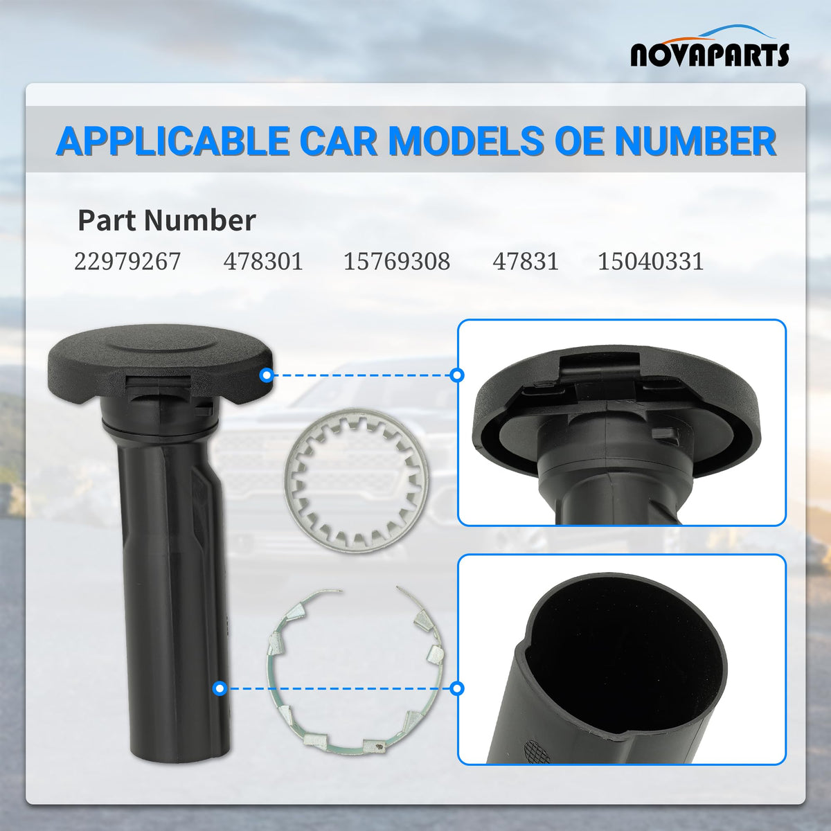 NOVAPARTS lock cover seal profile illustrating tight water-resistant barrier