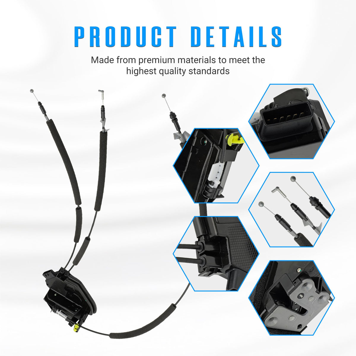 NOVAPARTS side profile of actuator demonstrating compact design and body-color black finish