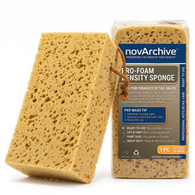 novARCHIVE front view of sponge showing ready-to-use size and capacity