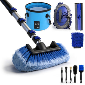 Novastry front packaging showing complete 8-piece car wash kit benefits