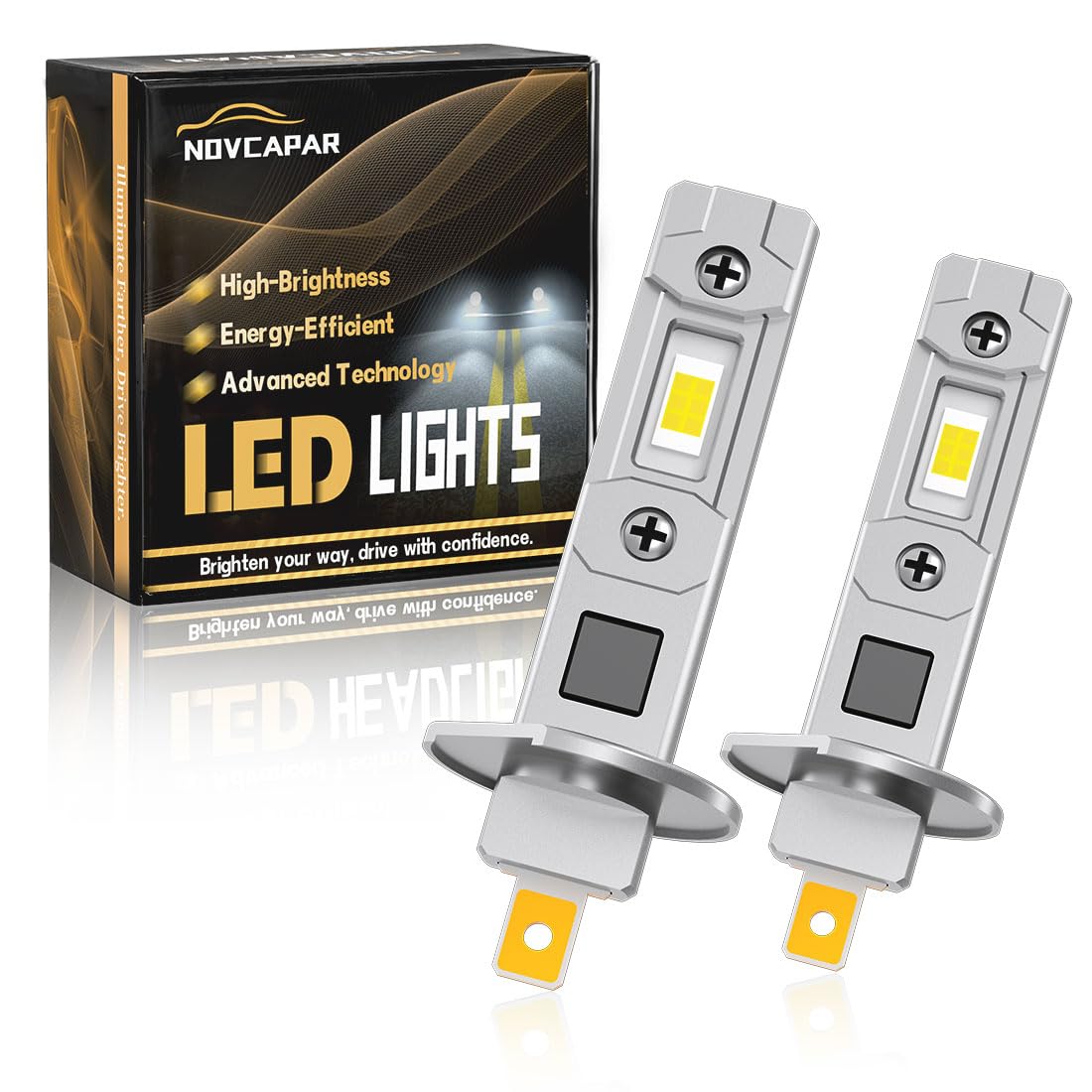 NOVCAPAR front packaging showing bulb pair and benefits