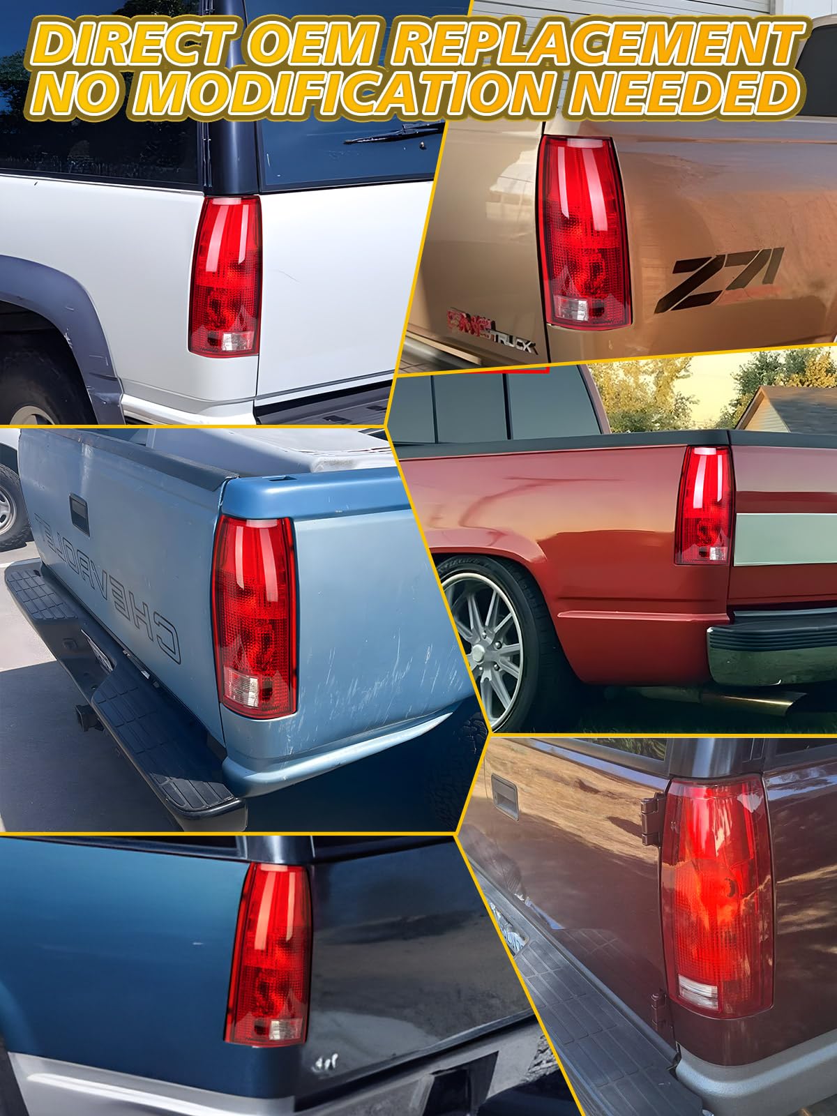 NOVCAPAR tail lights on truck in driveway improving visibility and rear styling