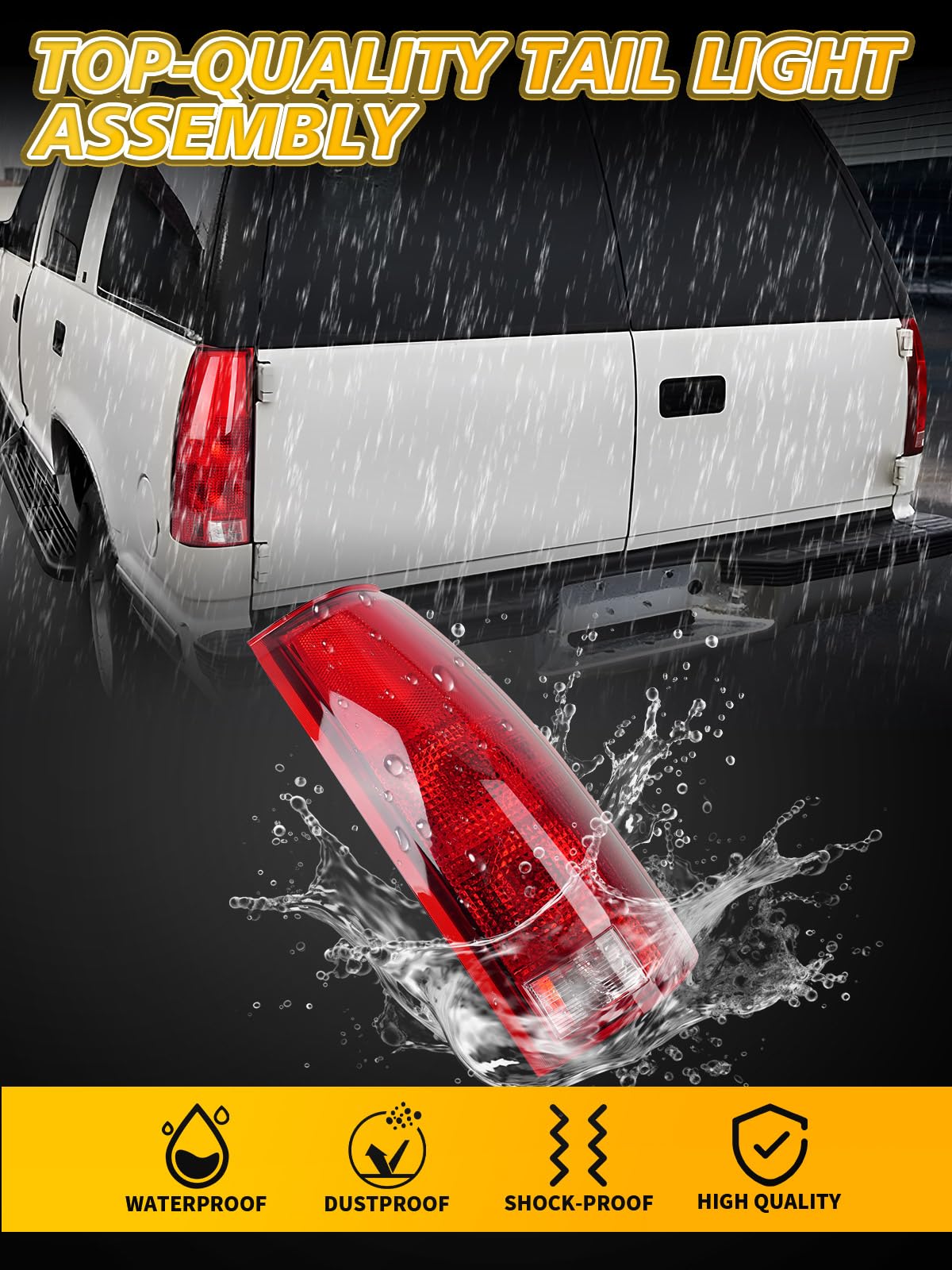 NOVCAPAR tail lamp held in hand demonstrating size and easy DIY installation