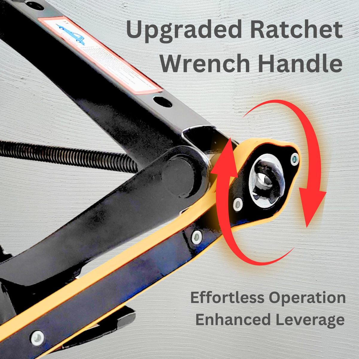 Noviitus ratchet wrench detail enabling faster, lower-effort lifting