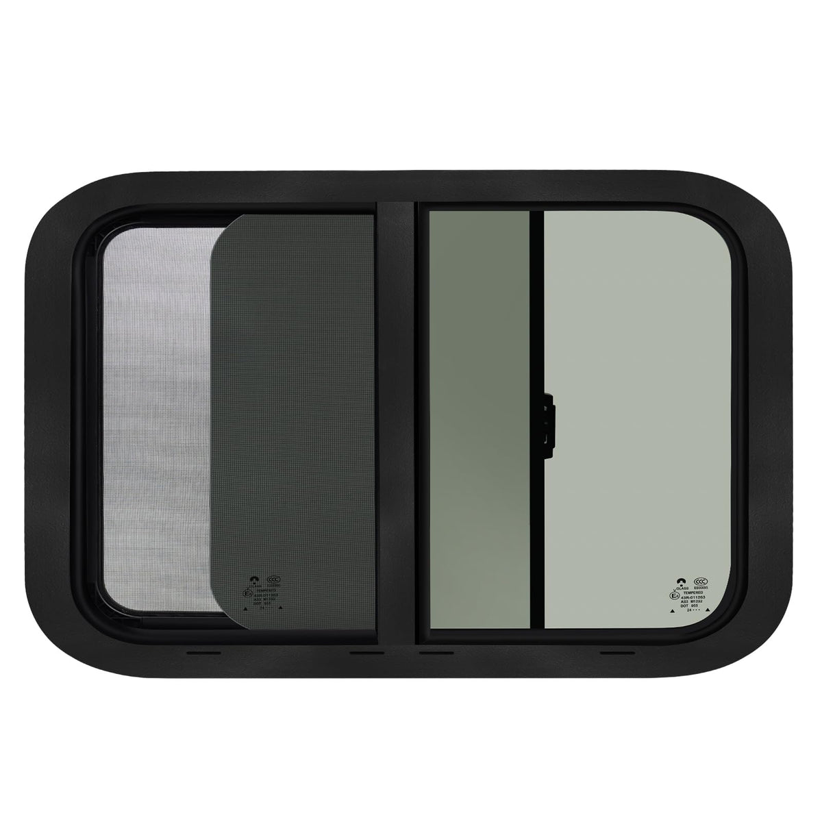 NOVINO close-up of anodized aluminum frame and trim for corrosion resistance