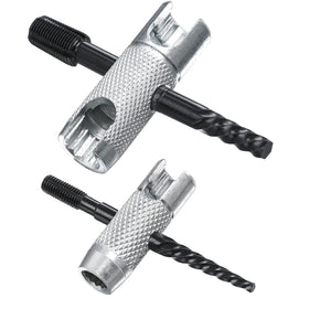 NOVINO front view of 4-way grease zerk tool showing cross design and sockets for quick maintenance