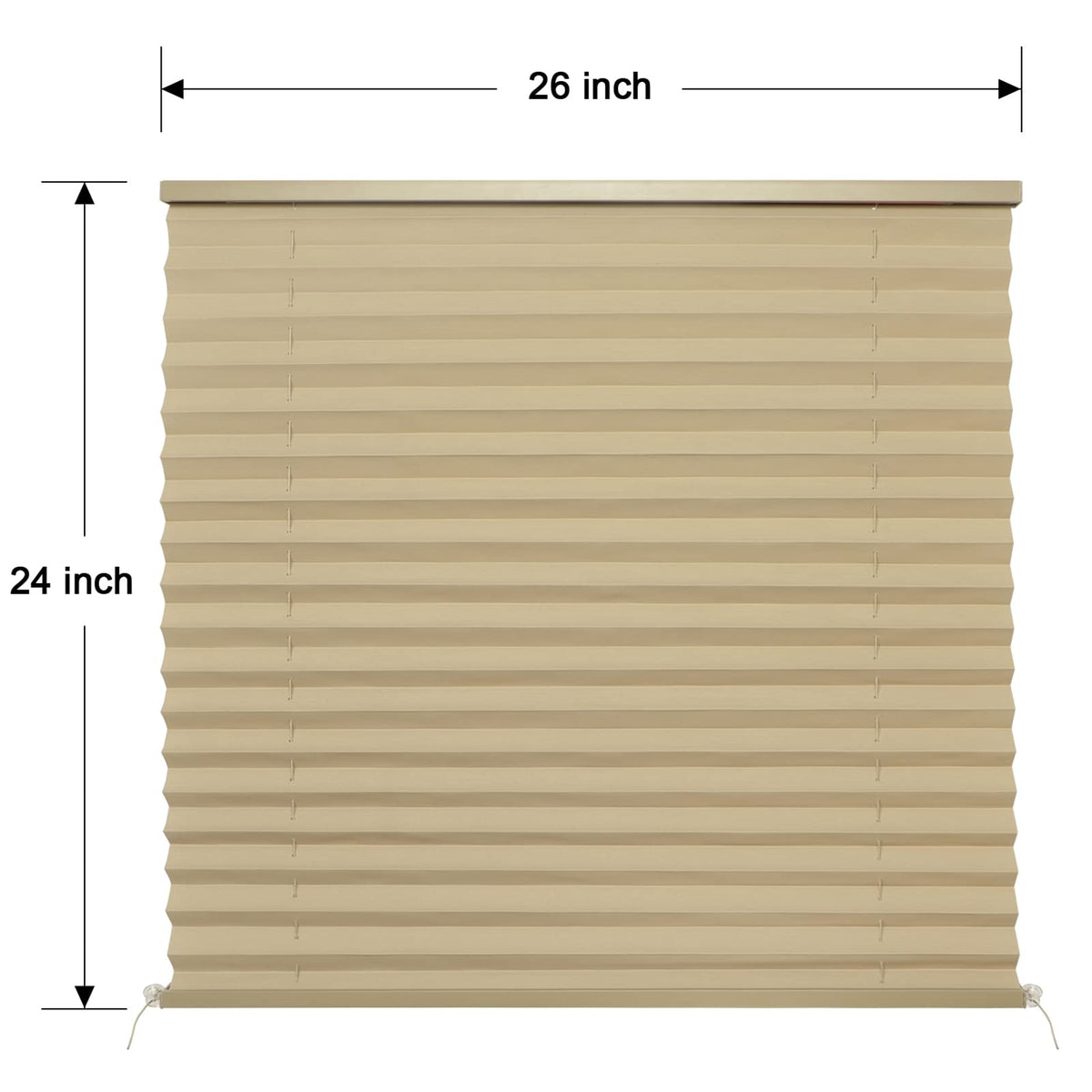 NOVINO shade next to ruler showing width options for proper fit