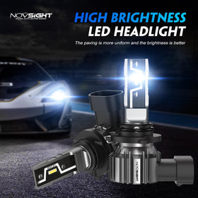 NOVSIGHT close-up of LED chips highlighting brighter output benefit