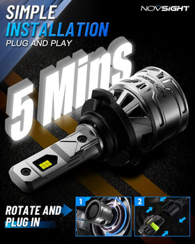 NOVSIGHT H10 installed in car fog housing improving road visibility at night
