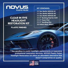 NOVUS backing pad drill attachment in use demonstrating faster, even buffing