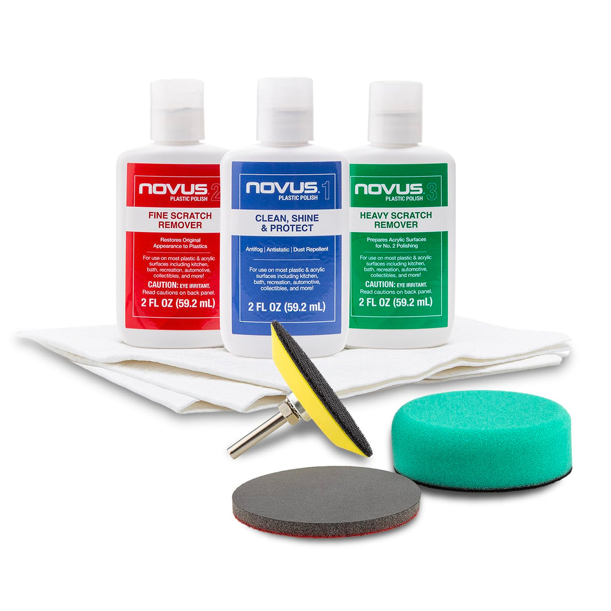 NOVUS kit on a workbench in a lifestyle setting, illustrating easy at-home use