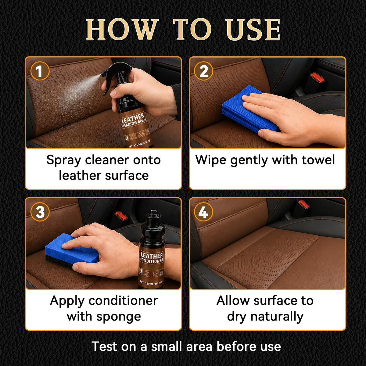 Nozerix used on handbag and jacket demonstrating versatile leather care