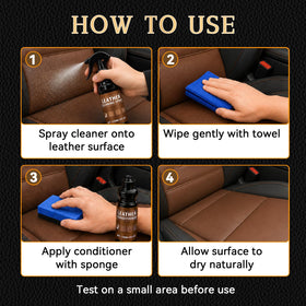 Nozerix used on handbag and jacket demonstrating versatile leather care