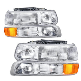 N&P front view headlight assembly showing clear lens and chrome housing, restores visibility