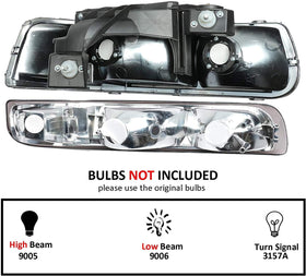 N&P bumper lights set included with headlights improving front illumination