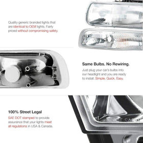 N&P headlight installed on Silverado demonstrating improved night visibility