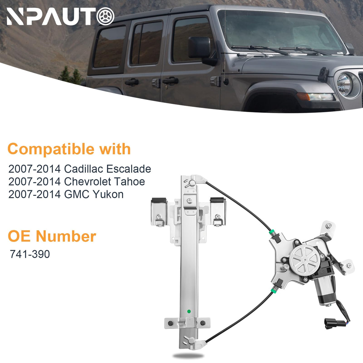 NPAUTO assembled regulator angle highlighting smooth-track design and quiet operation
