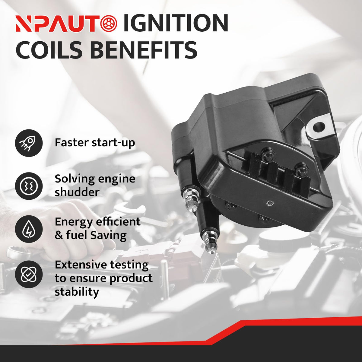 NPAUTO close-up of coil terminal highlighting corrosion resistance benefit