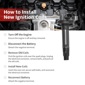 NPAUTO coil installed on V6 engine demonstrating direct-fit benefit