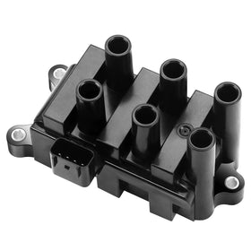 NPAUTO coil pack front view showing connector and benefits of direct-fit replacement