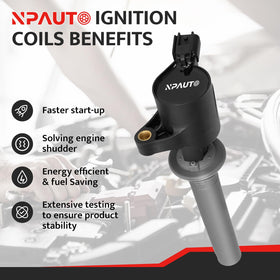 NPAUTO side profile of ignition coil highlighting compact design for easy installation
