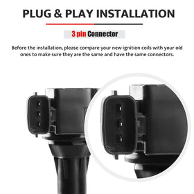 NPAUTO six ignition coils and six plugs laid out to confirm full-bank replacement readiness