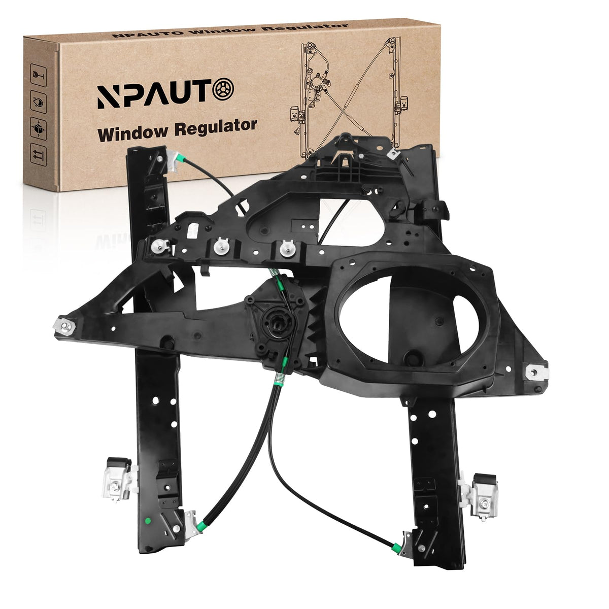NPAUTO front left regulator full assembly showing fit and durability benefit