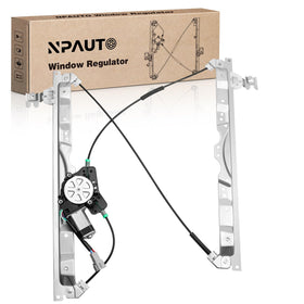 NPAUTO front right regulator assembly showing full unit and clean mounting points for easy replacement