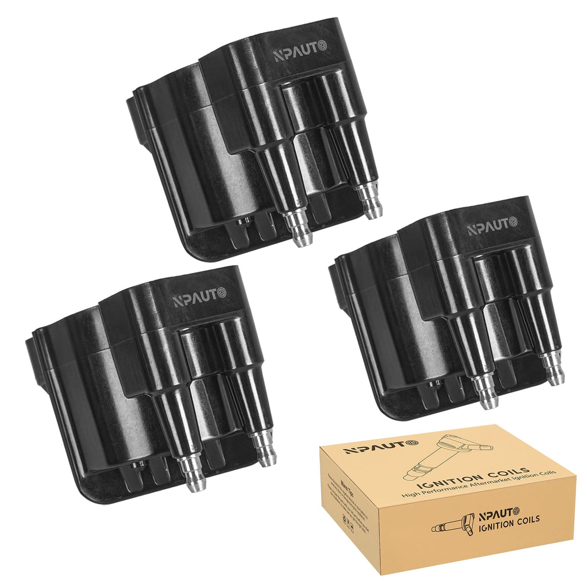 NPAUTO front view of three-coil pack showing fit and finish benefits
