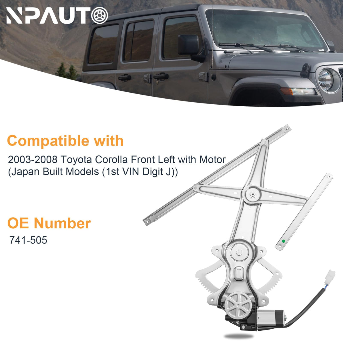 NPAUTO gear and cable detail illustrating smooth movement and reduced noise