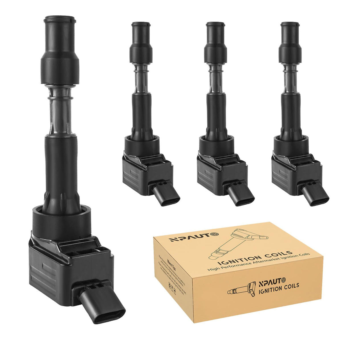 NPAUTO ignition coil front view showing fit and improved reliability