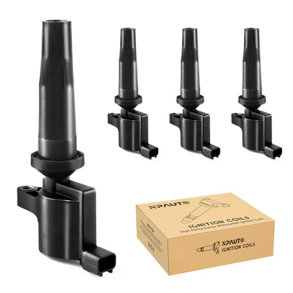 NPAUTO ignition coil pack front view showing four coils and fitment benefit