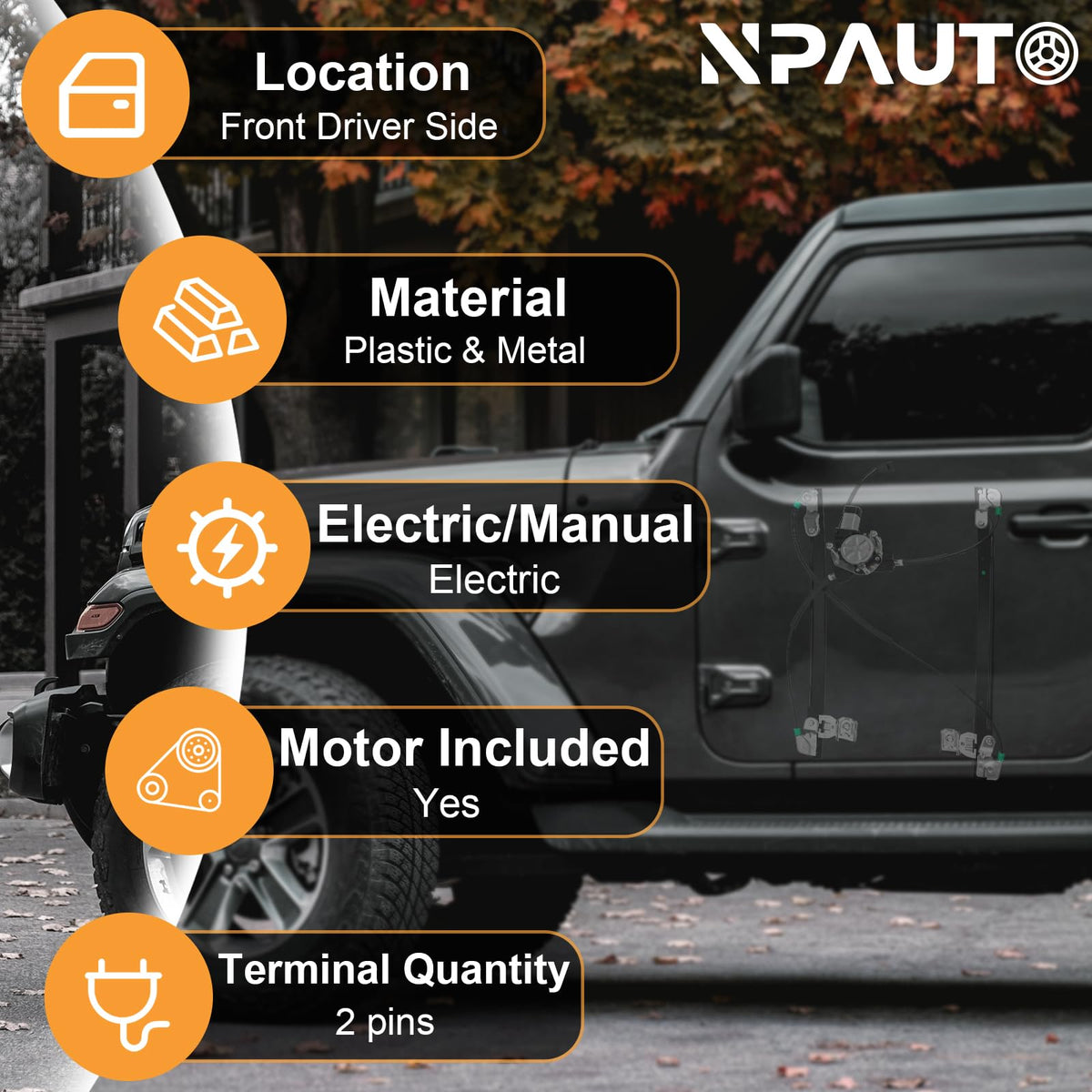 NPAUTO motor close-up showing robust gears and quiet operation benefit