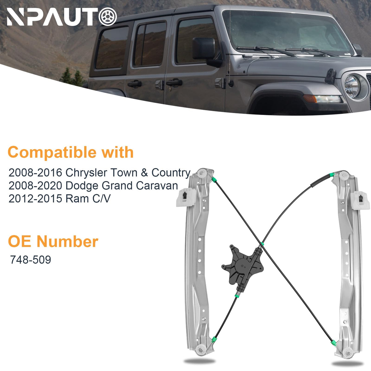 NPAUTO mounted in door diagram illustrating correct placement and easier installation