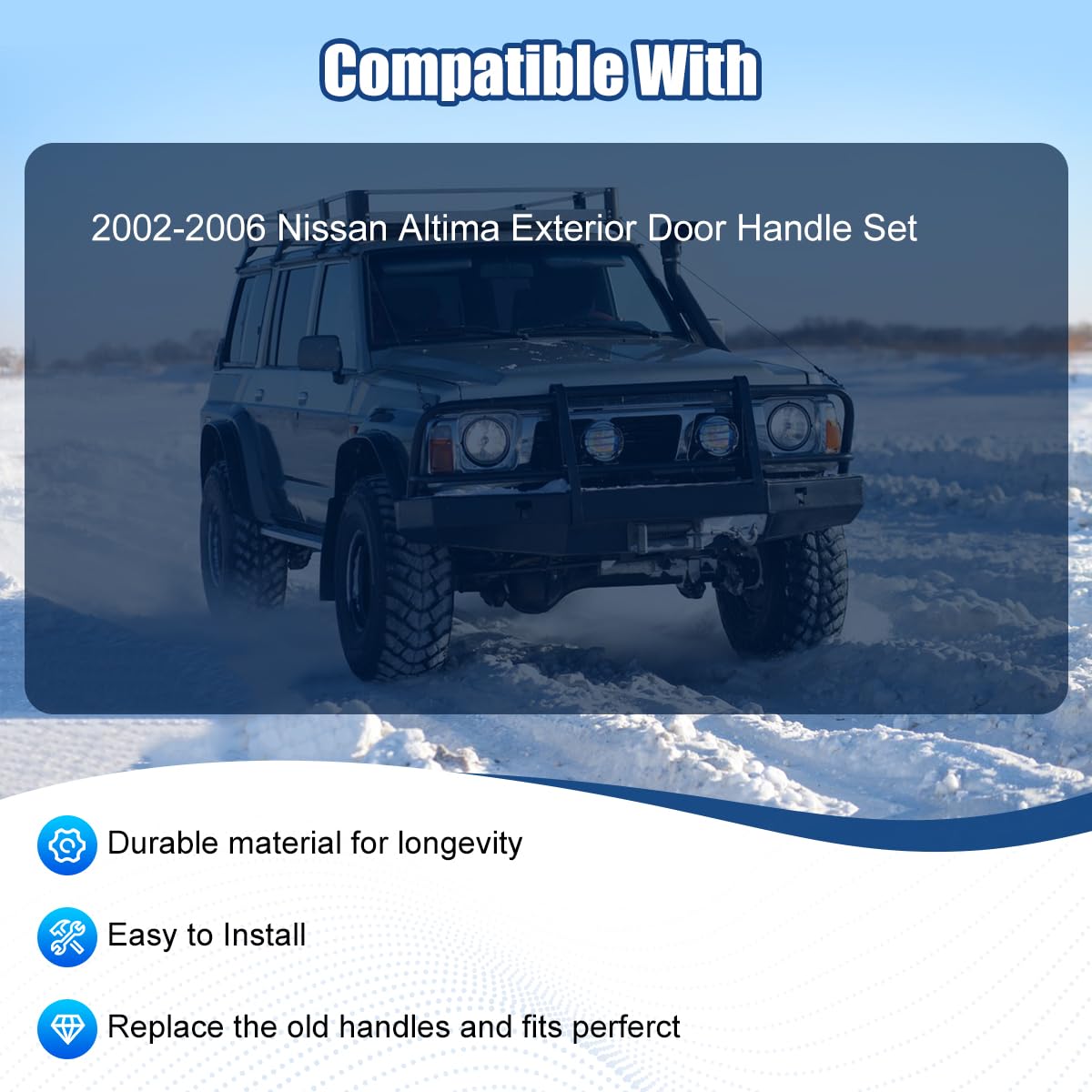 NPAUTO rear handle texture detail showing weather-resistant material benefit