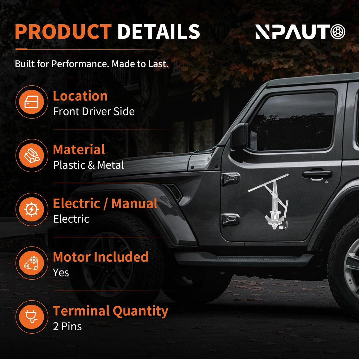 NPAUTO regulator close-up of gears highlighting durable construction benefit
