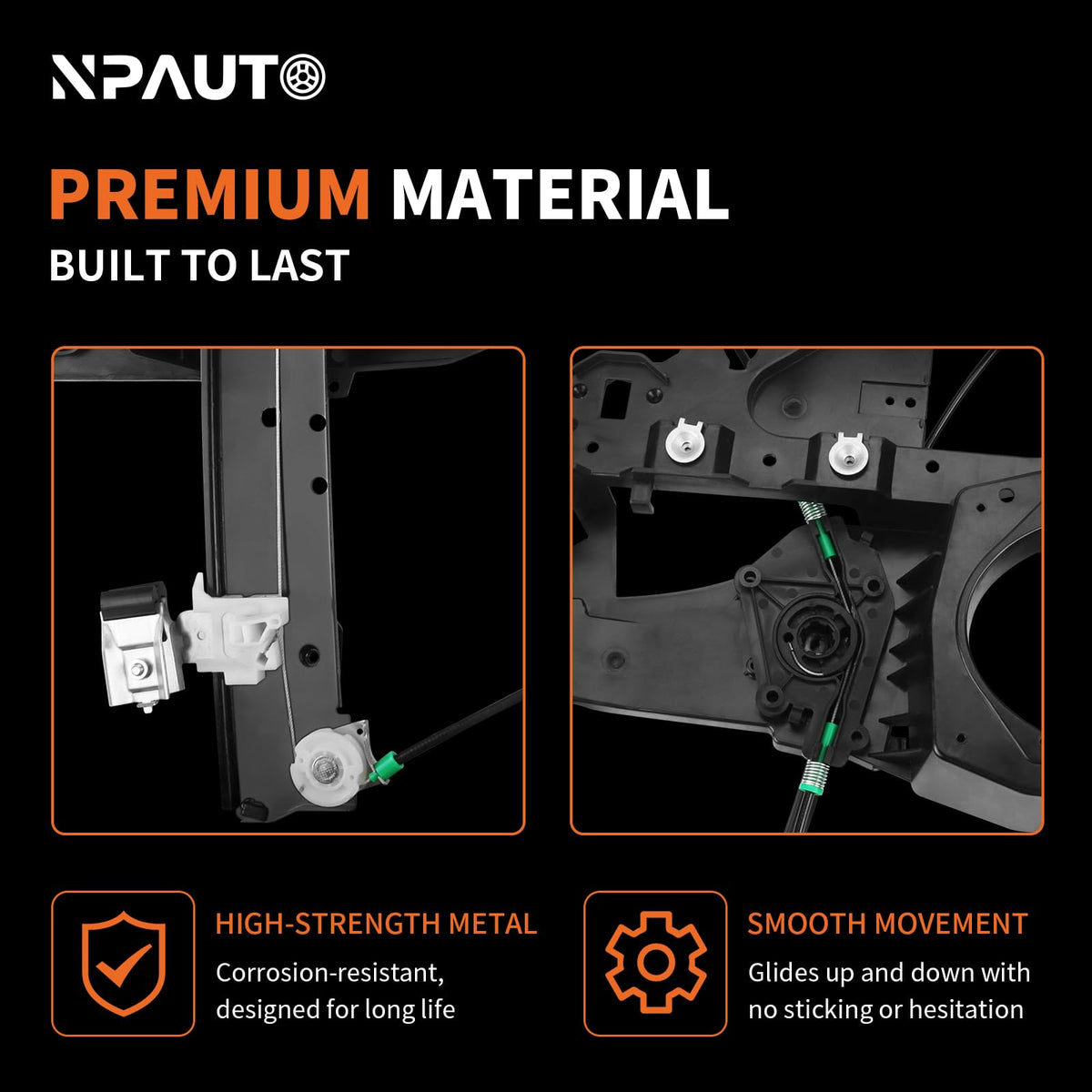NPAUTO regulator installed inside door showing restored window function