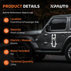 NPAUTO motor close-up highlighting durable gearing and reliable operation benefit