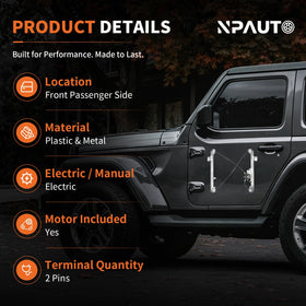 NPAUTO regulator motor close-up highlighting durable motor performance