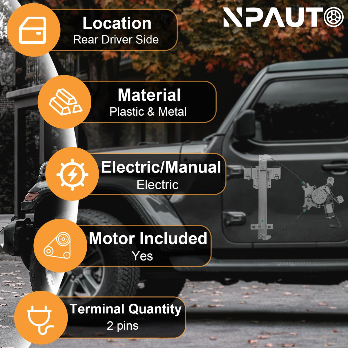 NPAUTO close-up of motor showing robust build for long-term reliability