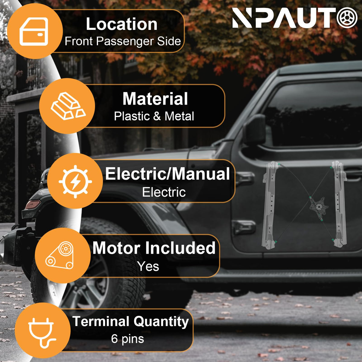NPAUTO regulator and motor close-up displaying durable construction and reliability