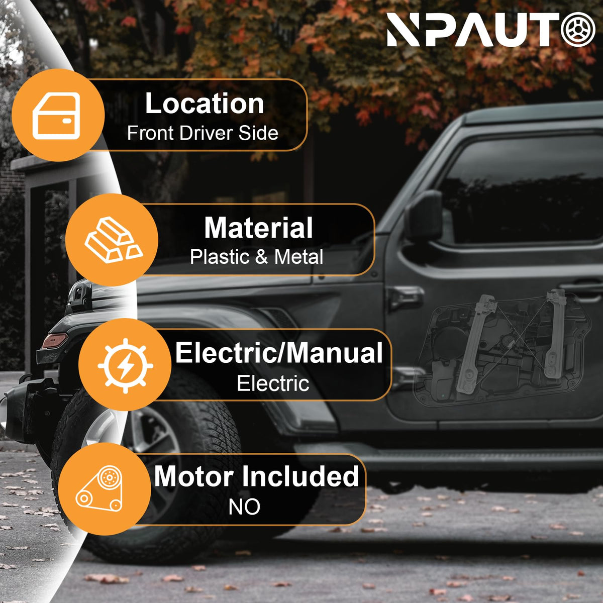 NPAUTO regulator and panel front view offering exact OE fit for Sonata 2011–2014