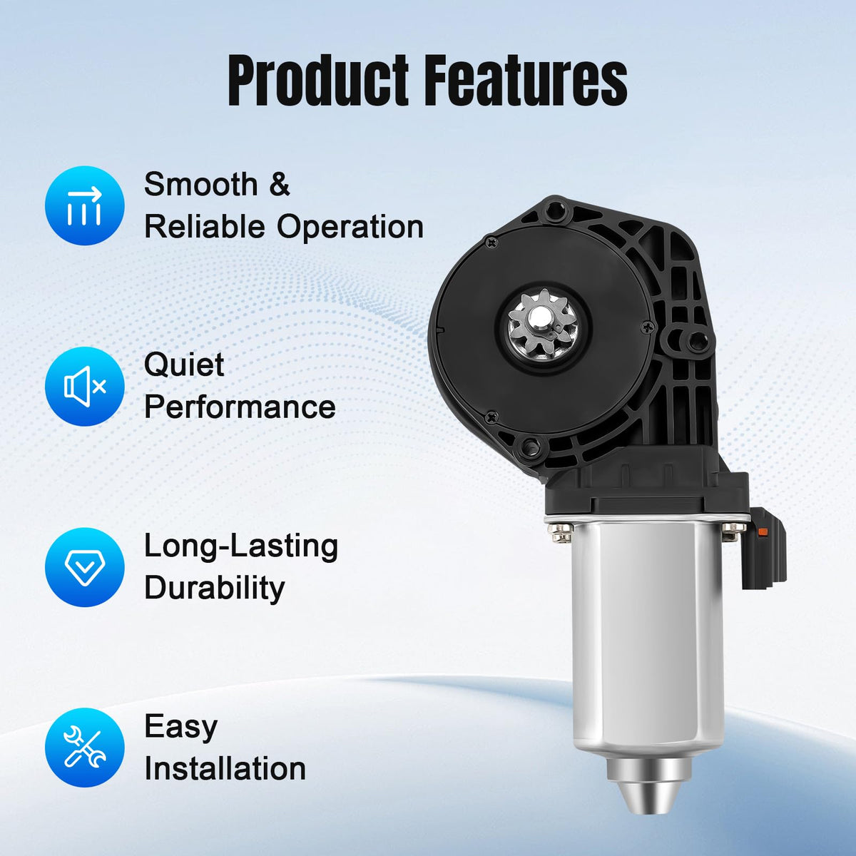 NPAUTO motor held in hand to show compact size and straightforward swap