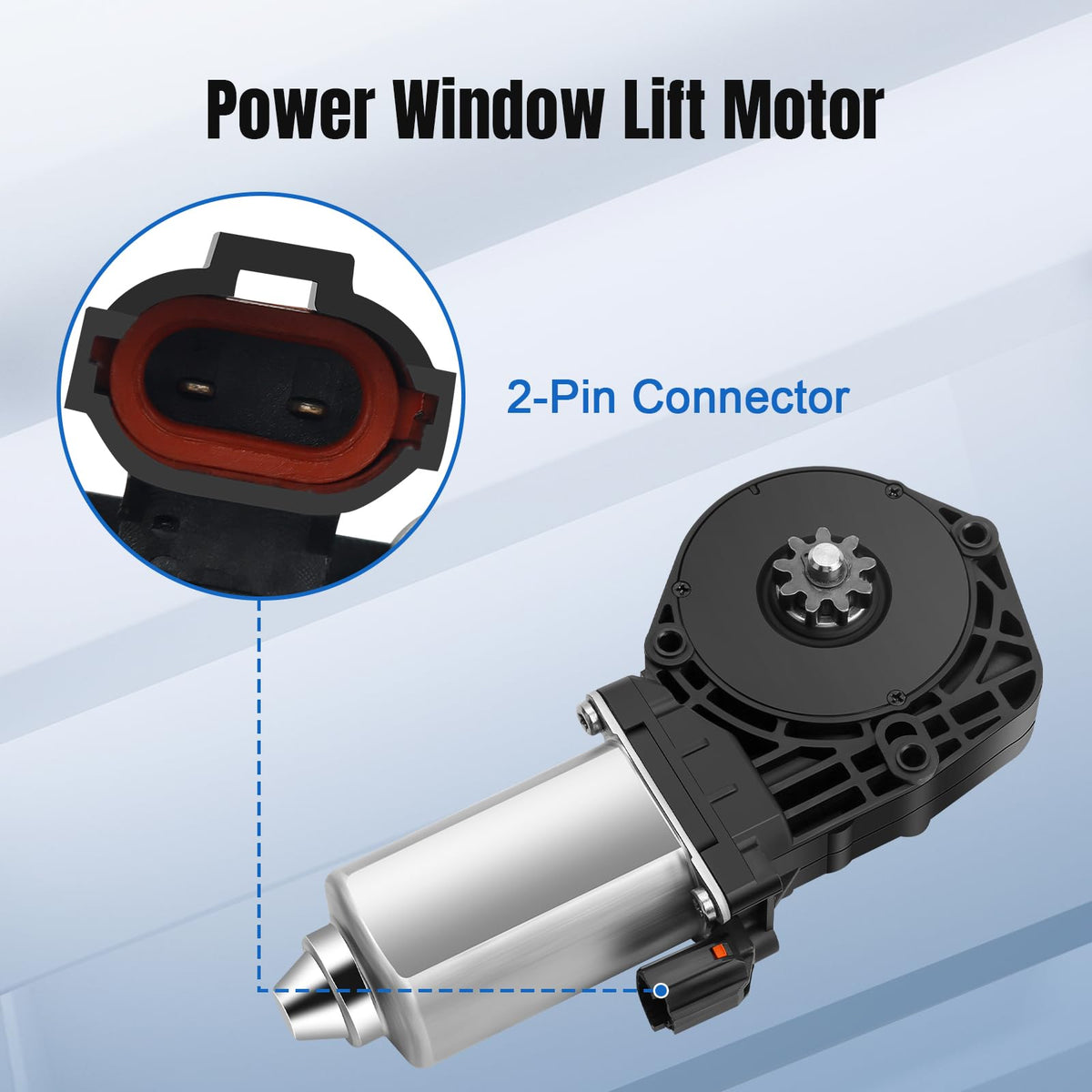 NPAUTO motor next to ruler showing compact size and simple replacement benefit