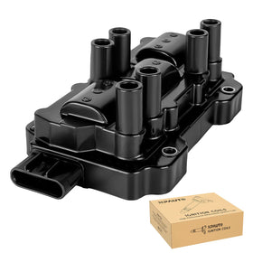 NPAUTO ignition coil UF434 front view showing body and mounting points for correct fit