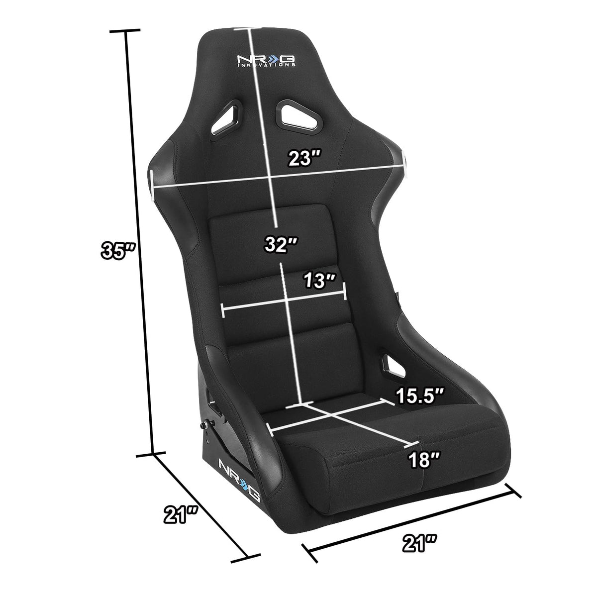 NRG Innovations rear fiberglass shell view indicating lightweight strong construction